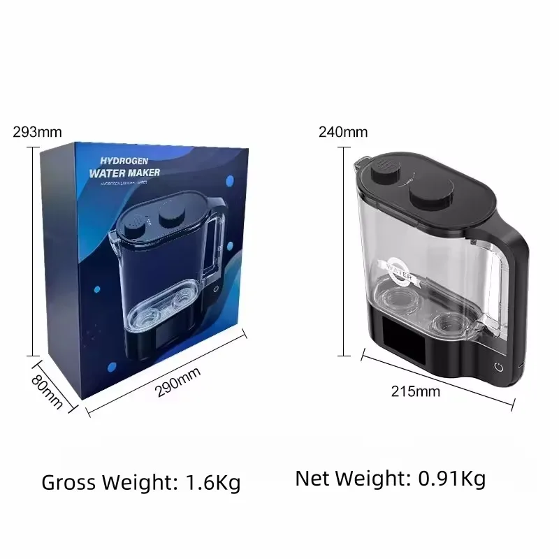 زجاجة مياه الهيدروجين المحمولة الجديدة لعام 2025 - تقنية PEM وSPE، تركيز عالي H2 |   زجاجة مولد الهيدروجين القابلة لإعادة الشحن