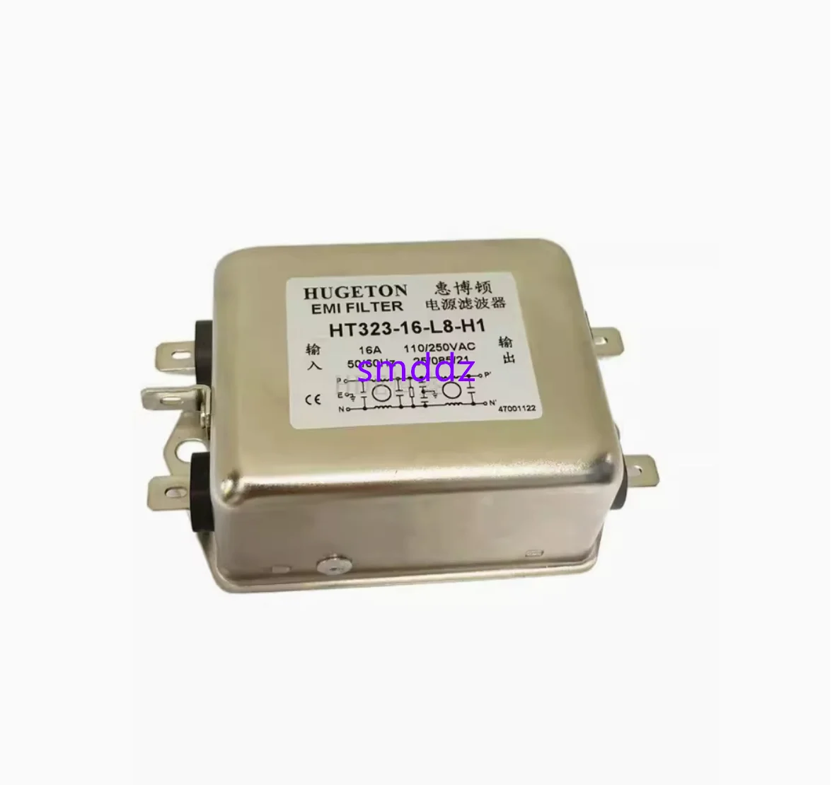 1pcs / Power filter : HT323-6-L8-H1 6A / HT323-10-L8-H1 10A / HT323-16-L8-H1 16A / HT323-20-L8-H1 20A  / HT323-20-M4-H1 20A