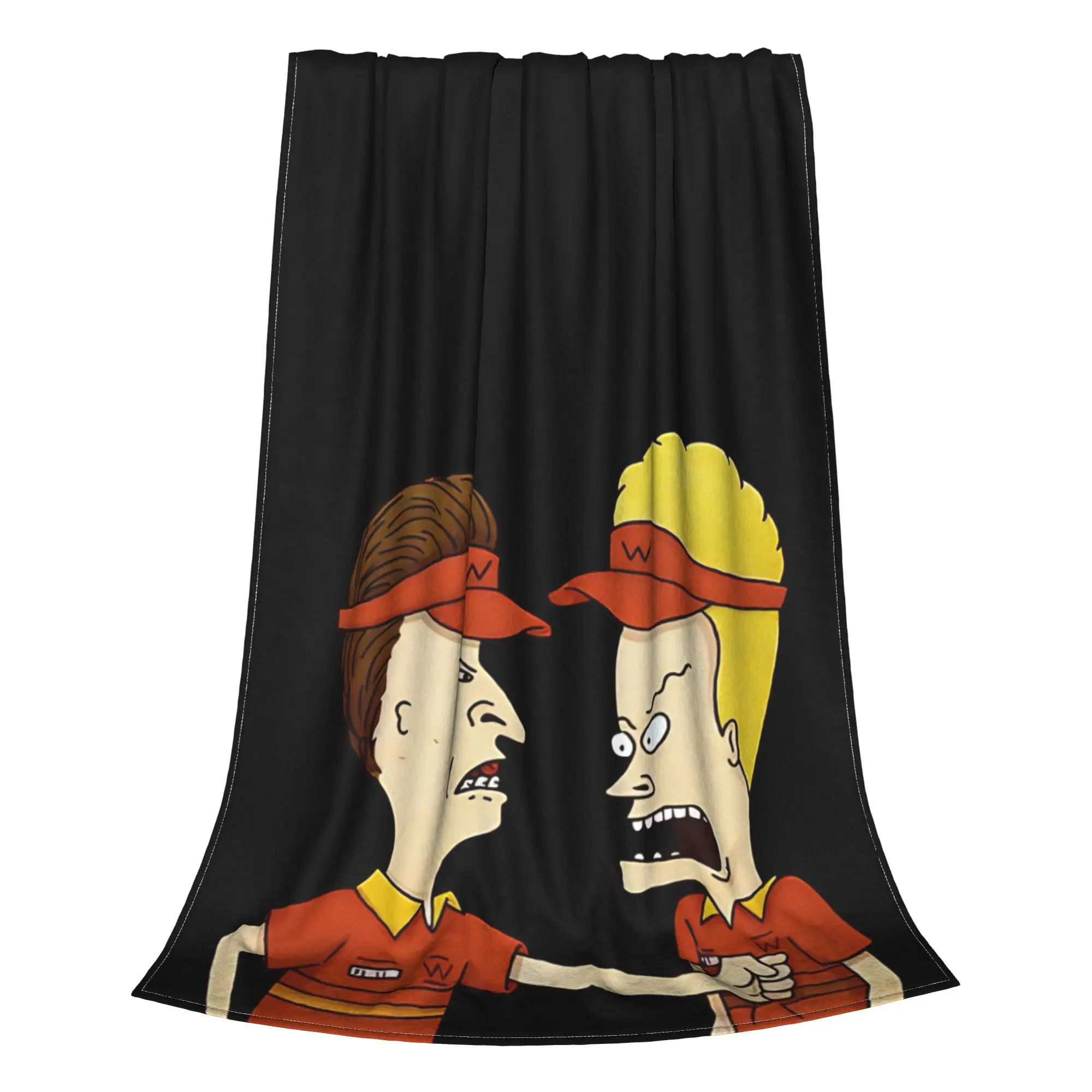 1PC Home Cutecore Nostalgic 90s Beavis and Butt Head Blanket Super Cosy Plush Home Living Room Sofa Halloween