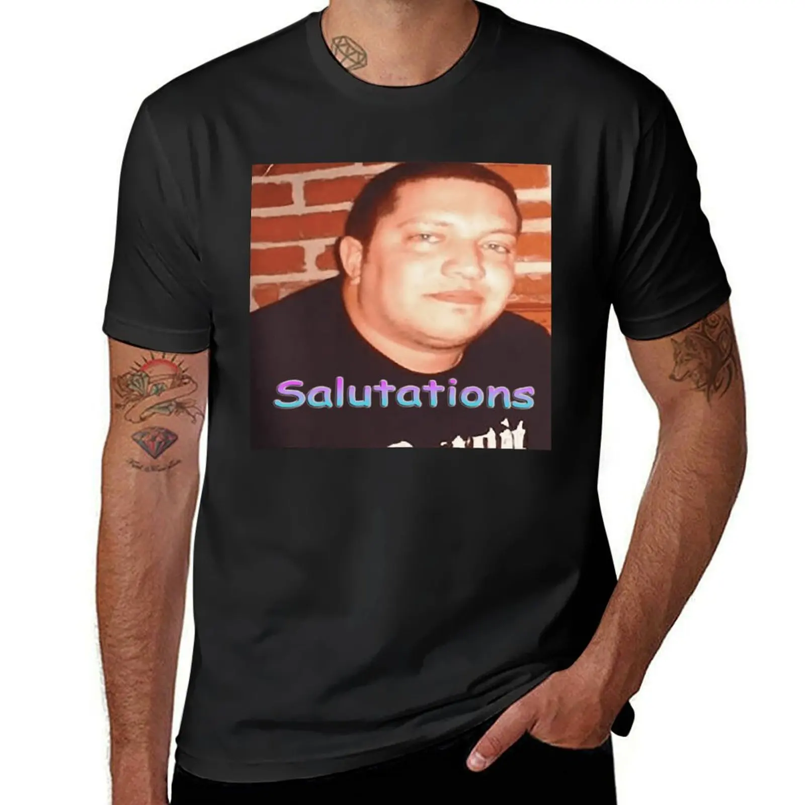 The Great Retro Saluations Sal Arts Gifts Vulcano Of The Sound T-shirt quick-drying oversized t shirt men