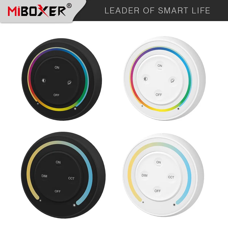 

Miboxer 2.4G Sunrise Remote Control Rainbow Remote For Color Temperature/RGB/RGBW/RGB+CCT Led Bulb