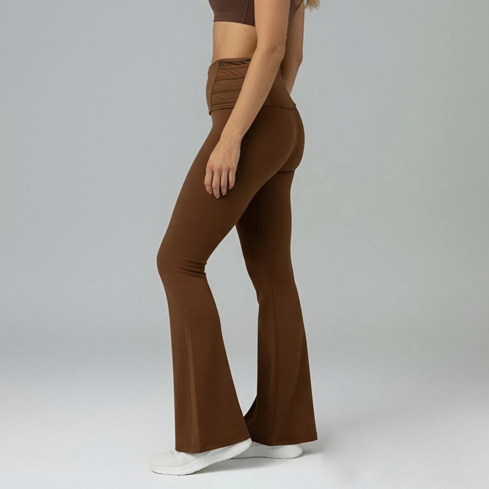 Spodnie dzwony plus size dla kobiet, codzienne, jednolite, z elastyczną gumką w pasie, długie spodnie typu bell bottom do noszenia na co dzień, do biura, spodnie oversize.