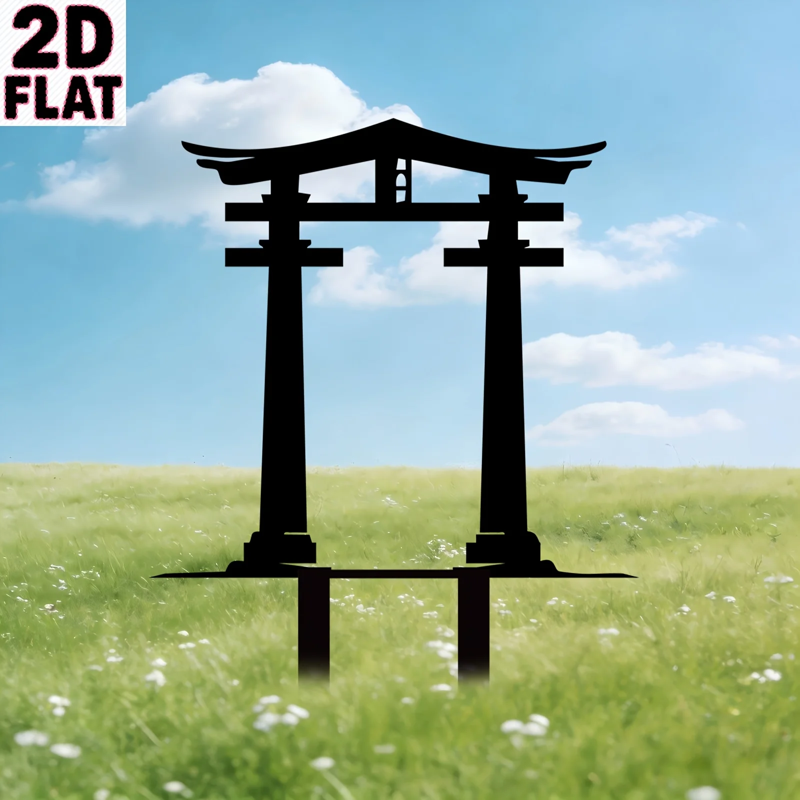 CIFBUY Torii Gate Metal Wall Art Waterproof Durable Iron Craft Decor For Entryway Patio Garden Home Interior Gift