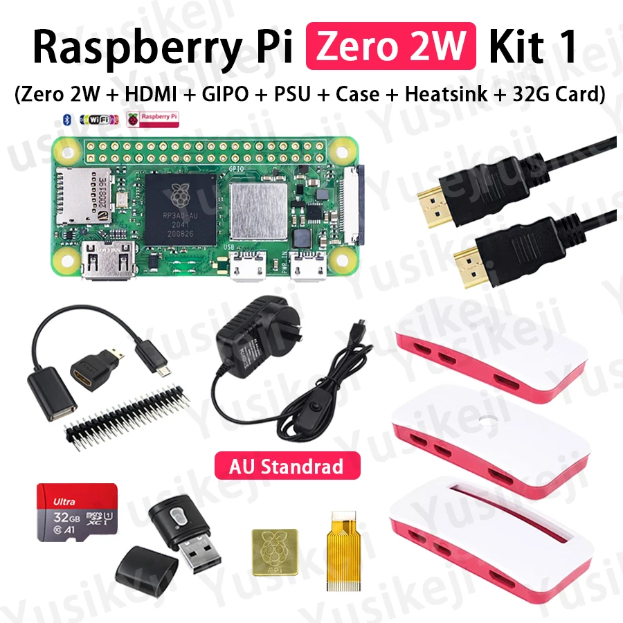 Original Raspberry Pi Zero 2W ZERO 2W KIT(Zero 2W+Case+HDMI Cable+