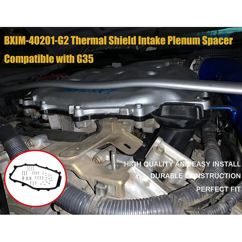 Thermal Shield Intake Plenum Spacer For Nissan 350Z For Infiniti G35 5/16 Inch Manifold Plenum Spacer BXIM-40201-G2