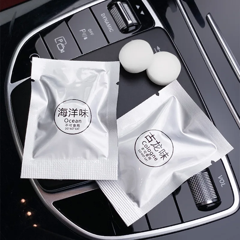 10/5Pcs Car Solid Perfume Tablets Air Freshener Replacement Tablet Perfume Refill Fragrance Scent Pads Air Vent Perfume Diffuser