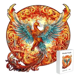 Wooden puzzle Phoenix delicate gift box Irregular shape puzzle Christmas Thanksgiving gift adult decompression family interactiv