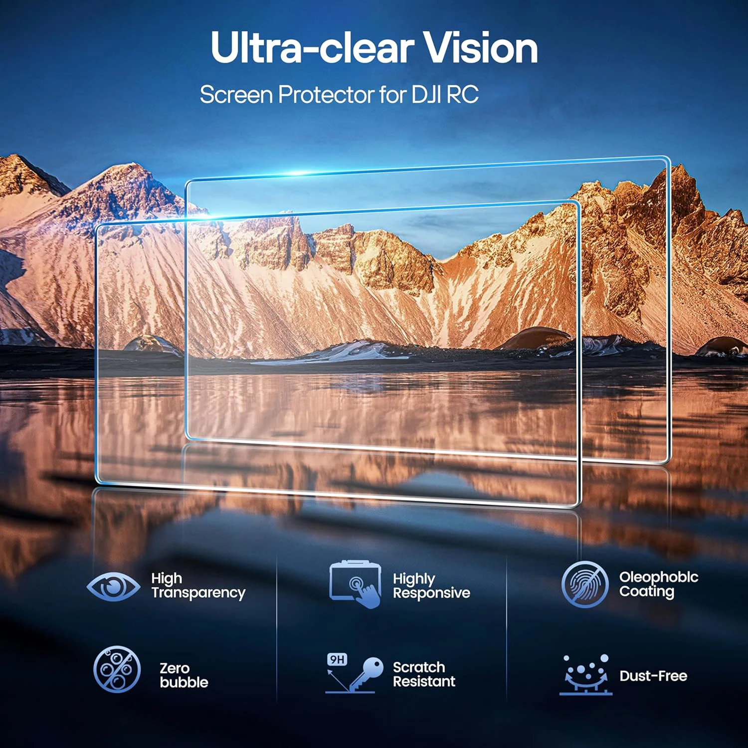 واقي شاشة لـ DJI RC 1 2 جهاز تحكم عن بعد HD صلابة أفلام الزجاج المقسى المضادة للخدش غطاء مقاوم للصدمات لـ DJI RC2 #6