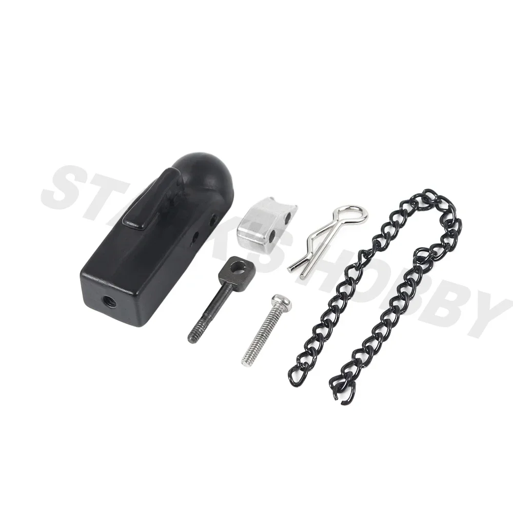 Metal Adjustable Trailer Hitch Mount for 1/10 RC Crawler TRX4 Axial SCX10 90046 Redcat GEN 8 Scout II CC01 TF2