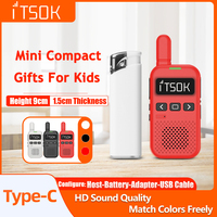 2pcs Mini Toy ITSOK M1 UHF Gifts For Kids Tablet Colorful Fuselage Two Way Radio Walkie Talkie Toki Woki