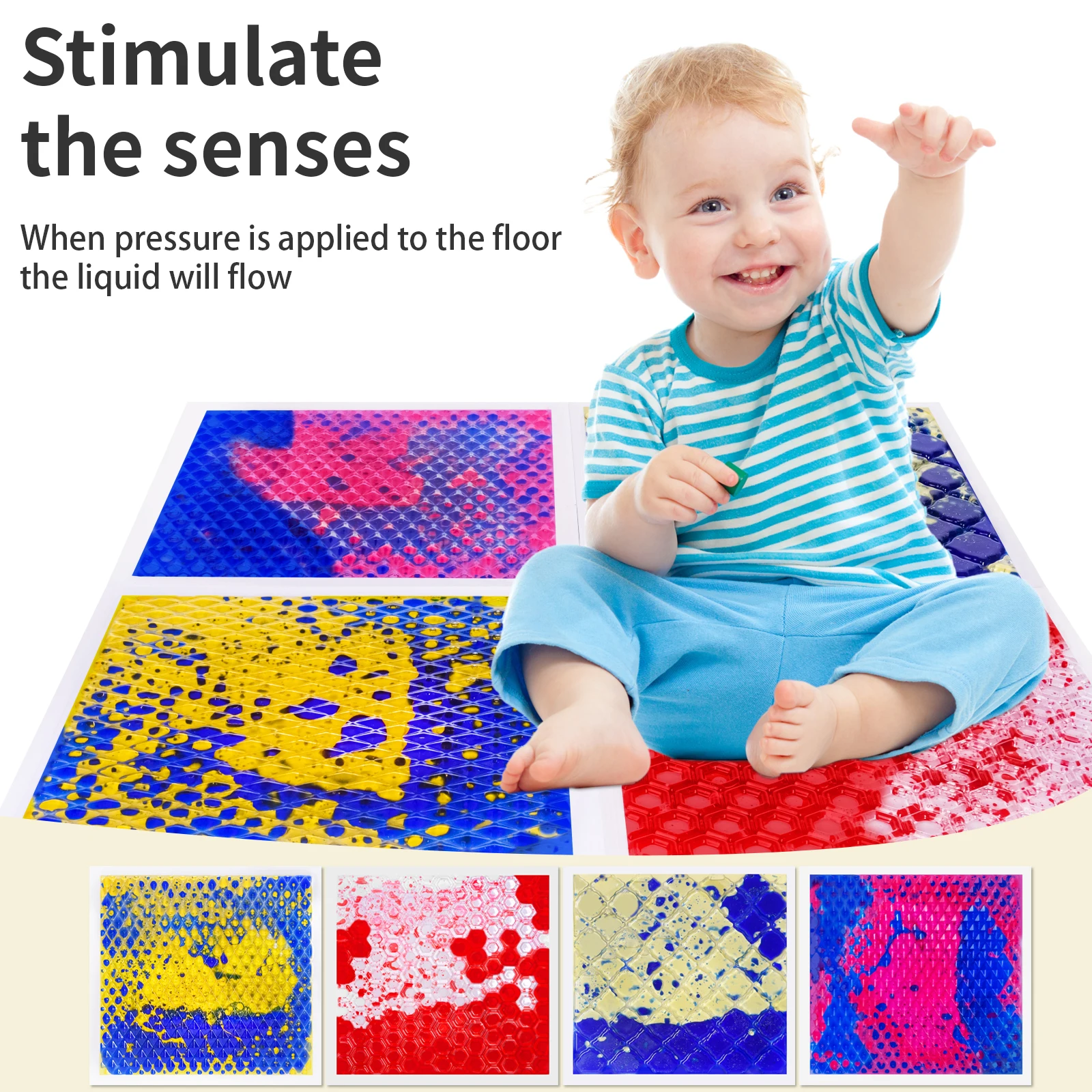 وسادة خطوات حسية للأطفال الصغار لمنطقة اللعب في الهواء الطلق - لعبة تعليمية لسجادة الأرضية الحسية لمرحلة ما قبل المدرسة للأطفال الصغار #4