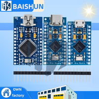 Pro Micro ATmega32U4 5V 16MHz Replace ATmega328 For Arduino TYPE-C  With 2 Row Pin Header For Leonardo Mini Usb Interface Pro