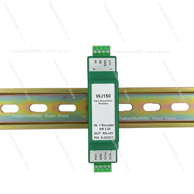 WJ150-485 1 Way Encoder Pulse Signal Counter or 2 Way DI High-speed Counter Modbus RTU Module