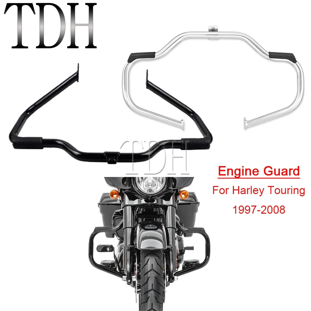 

Motorcycle Engine Guard Highway Crash Bar For Harkey Touring Road King Street Electra Glide FLHT FLHR FLTR FLHX 1997-08 Bumper