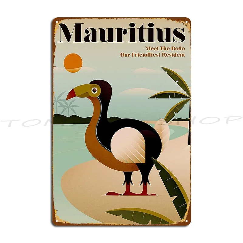 Mauritius Vintage Travel And Tourism Metal Plaque Wall Mural Club Bar Retro Customize Iron Tin Sign Poster