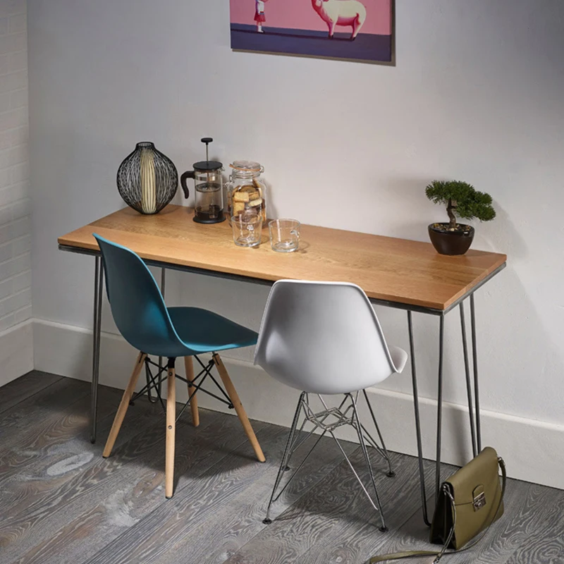 Writing desk made of solid wood, simple computer desk, simple modern household small bedroom workbench