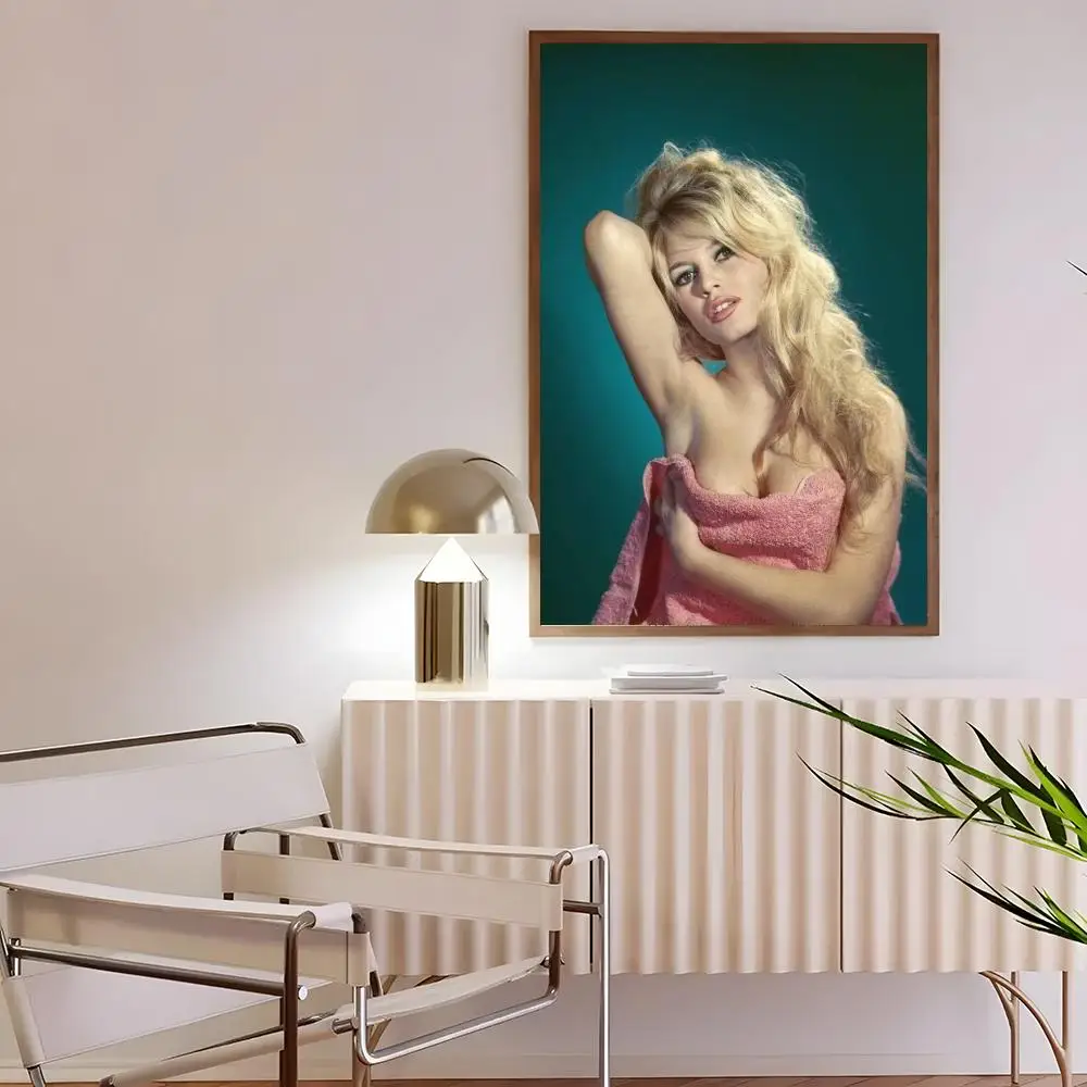 ملصق HD ملصق فني للمنزل بار مقهى ديكور لتقوم بها بنفسك طباعة عتيقة لمكتب المنزل على الحائط ستار B-brigitte Bardot
