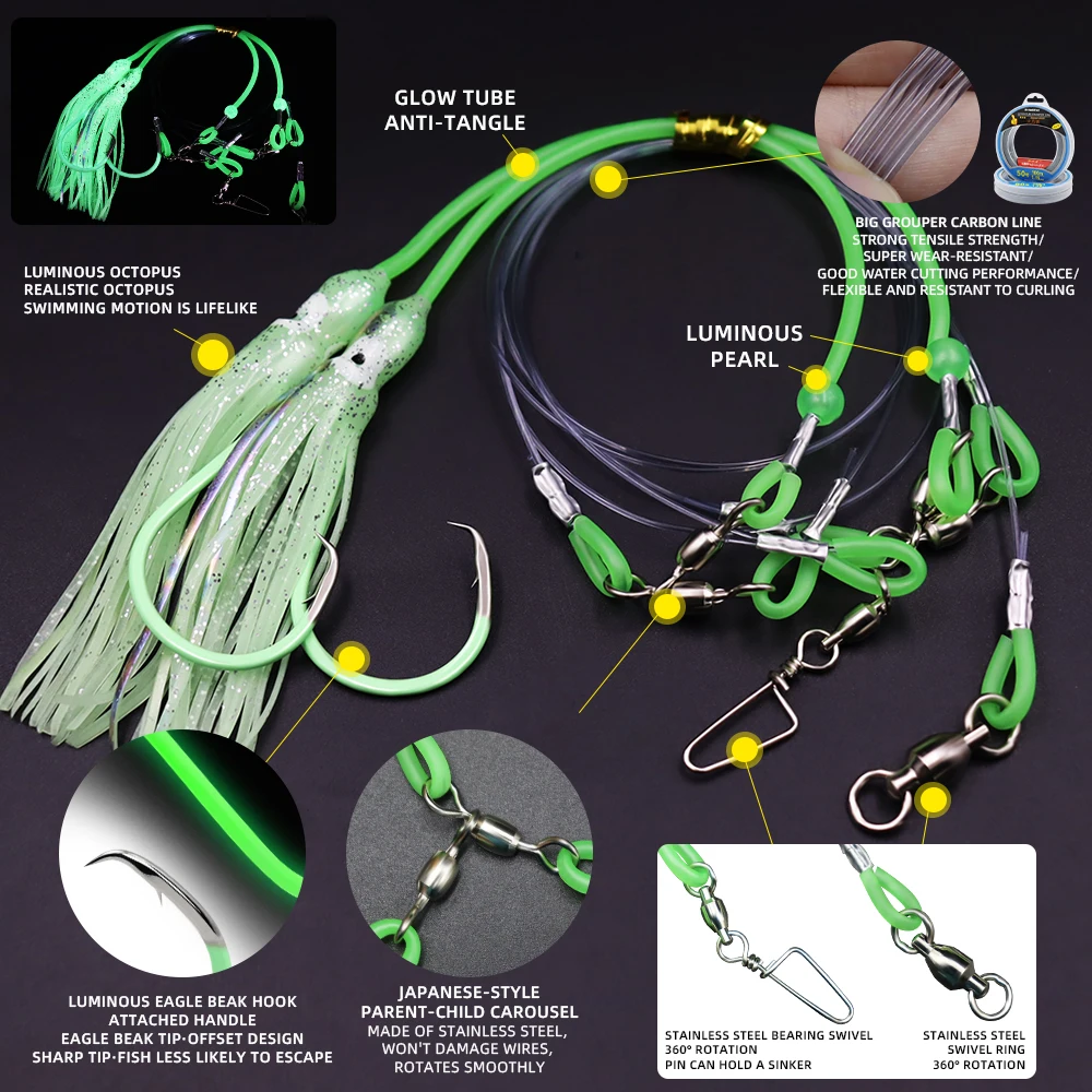 ZYZHE 1pc Deep Drop Rigs Sea F - Fishing Hook Circle review and price