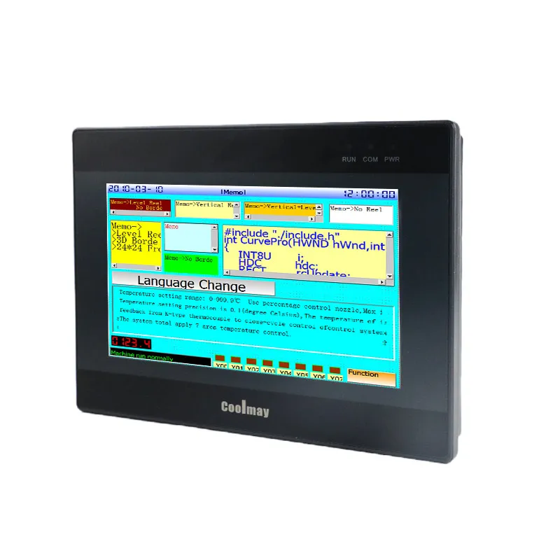 

Coolmay Оригинальный 7-дюймовый HMI/PLC «все в одном» RS232 RS485 управление автоматикой Pt100/PT1000/NTC10K/NTC50K/NTC100K Аналоговый вход