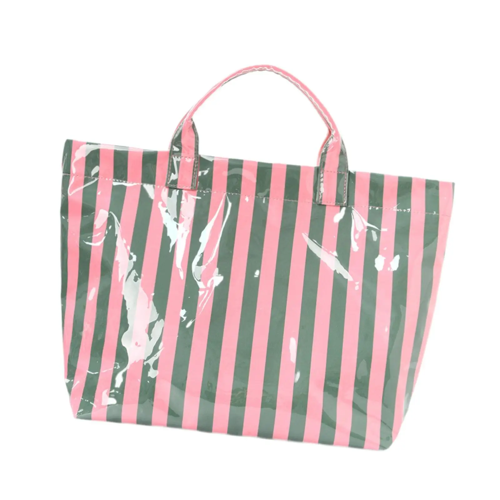 Large Capacity Waterproof Work Tote Bag for Women Striped Beach Shoulder Bag Laptop Casual Travel Shopping