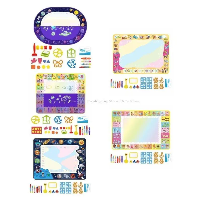 Water graffiti mat magie water drawing mat kids kabeltje doodle-schilderen speelgoedfeestje gunst