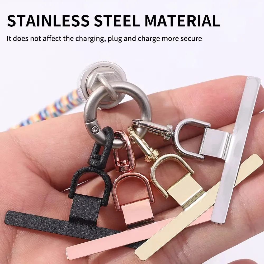 Luxury Ultra-thin Case Clip Upgrade 360° Metal Lanyards Card Durable Anti-fall Hanging Piece Universal