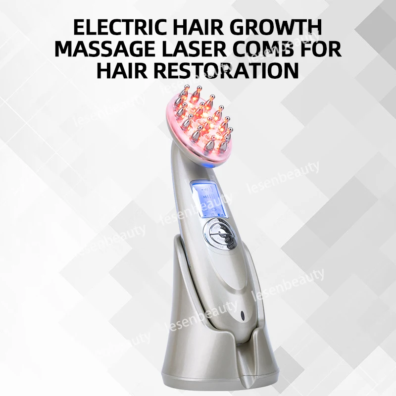 Electric Laser Hair Growth Comb Anti Hair Loss Massage Treatment Infrared Red Light EMS Vibration Massager Hair Brush Scalp Care