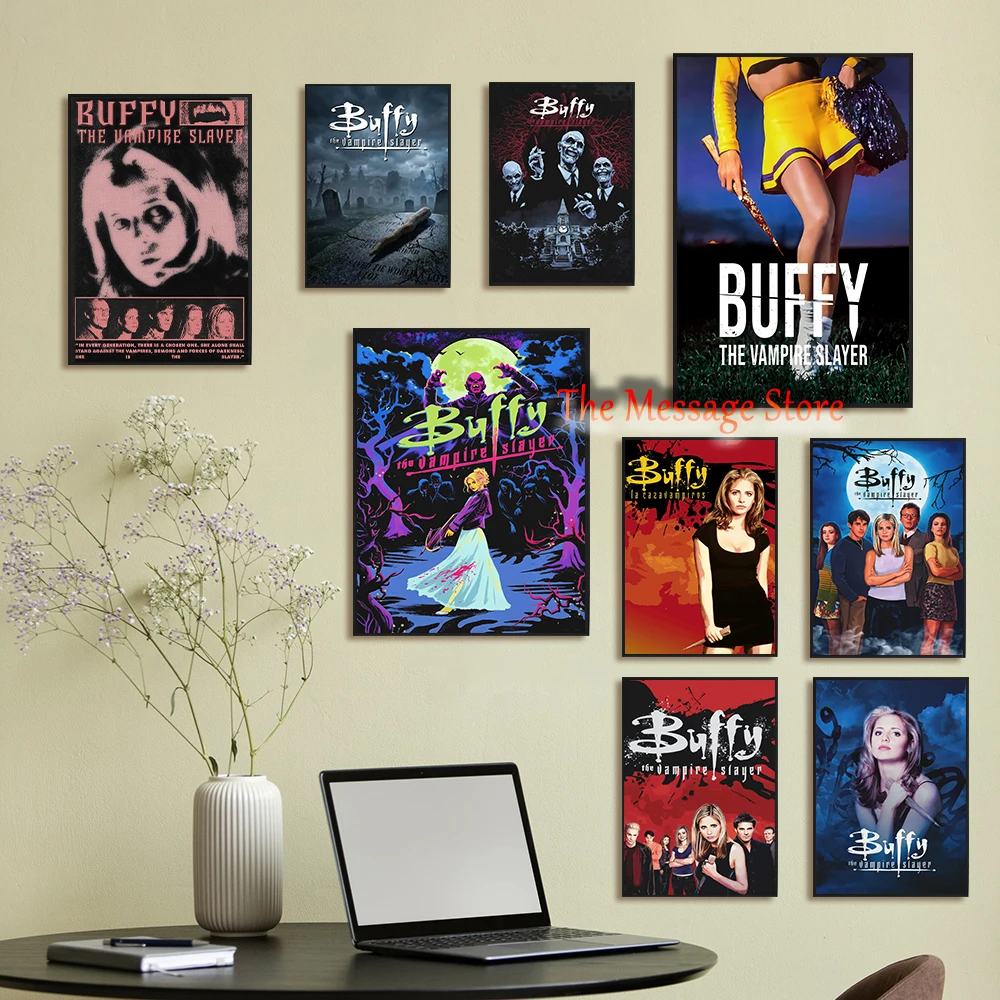 Buffy The Vampire Slayer 90s TV Show Poster Classic TV Series Wall Art Canvas Painting Buffy The Vampire Slayer Home Wall Decor