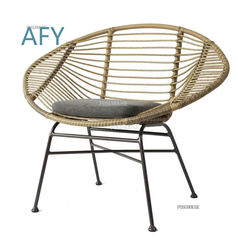 Nordic Beach Chairs for Outdoor Use for Homestay for Balcony for Garden for Patio Wrought Iron Armchair Simple Modern Leisure