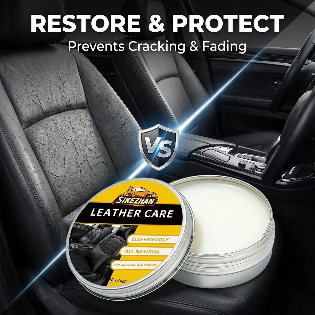 Natural Transparent Leather Conditioner Balm Odorless Car Leather Care Cream Universal for All Colors Protect Nourish Car Seats