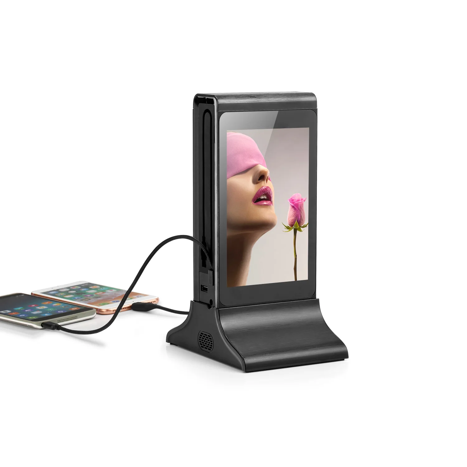 Single Liquid Touch Screen Desktop Digital Signage Menu Display Charging Advertising Machine