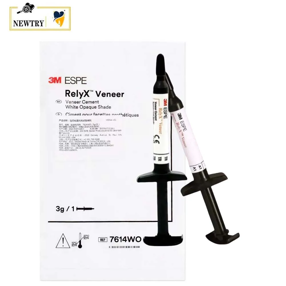 

1/2Pcs 3M ESPE Relyx™ Veneer Cement 7614 Light Cure Resin Cement Dental Restoration Bonding Adhesive 3g White Translucent Shade
