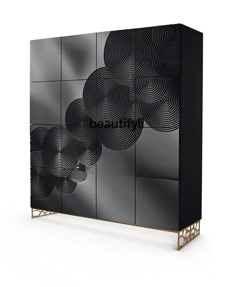 

smt03 SS newItalian Minimalist High Cabinet Wine Cabinet Nordic Entry Lux Style Home Entrance Sideboard Cabinet Simple