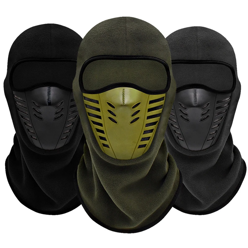 【A】Motorcycle Mask Fleece Thermal Face Mask Keep Warm Moto Riding  Motorbike Biker Winter Windproof Ski Mask Men Women