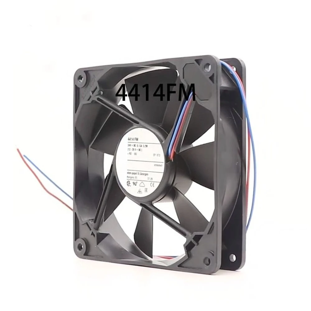 

New FOR Ebm-paps 4414FM DC 24V 3.2W 0.13A 120*120*25MM 2-wires Cabinet Cooling Fan