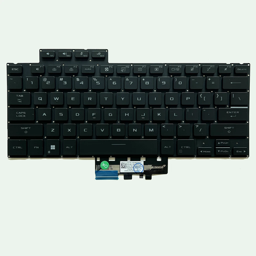 Imagem -02 - Teclado Retroiluminado Rgb do Russo Eua Asus Rog Zephyrus G14 Ga402 Ga402xu Ga402xy Ga402xv Ga402xz Ga402r Ga402rj Ga402rk