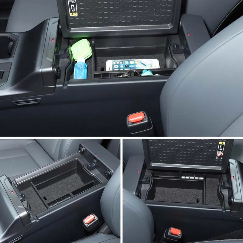 

1Pcs ABS black For Toyota RAV4 Rongfang 2026 car center console armrest box storage box car interior modification accessories