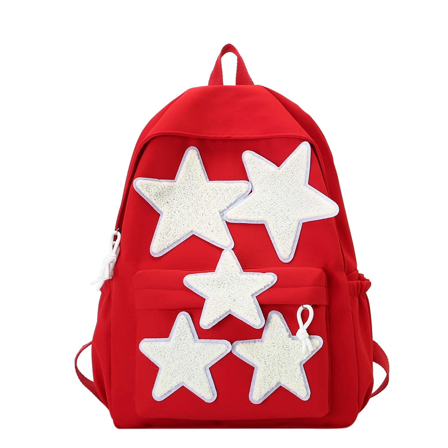 Mochila bonita para adolescentes, mochila con patrón de estrellas de gran capacidad, mochila escolar versátil a prueba de salpicaduras de tela de nailon para niñas