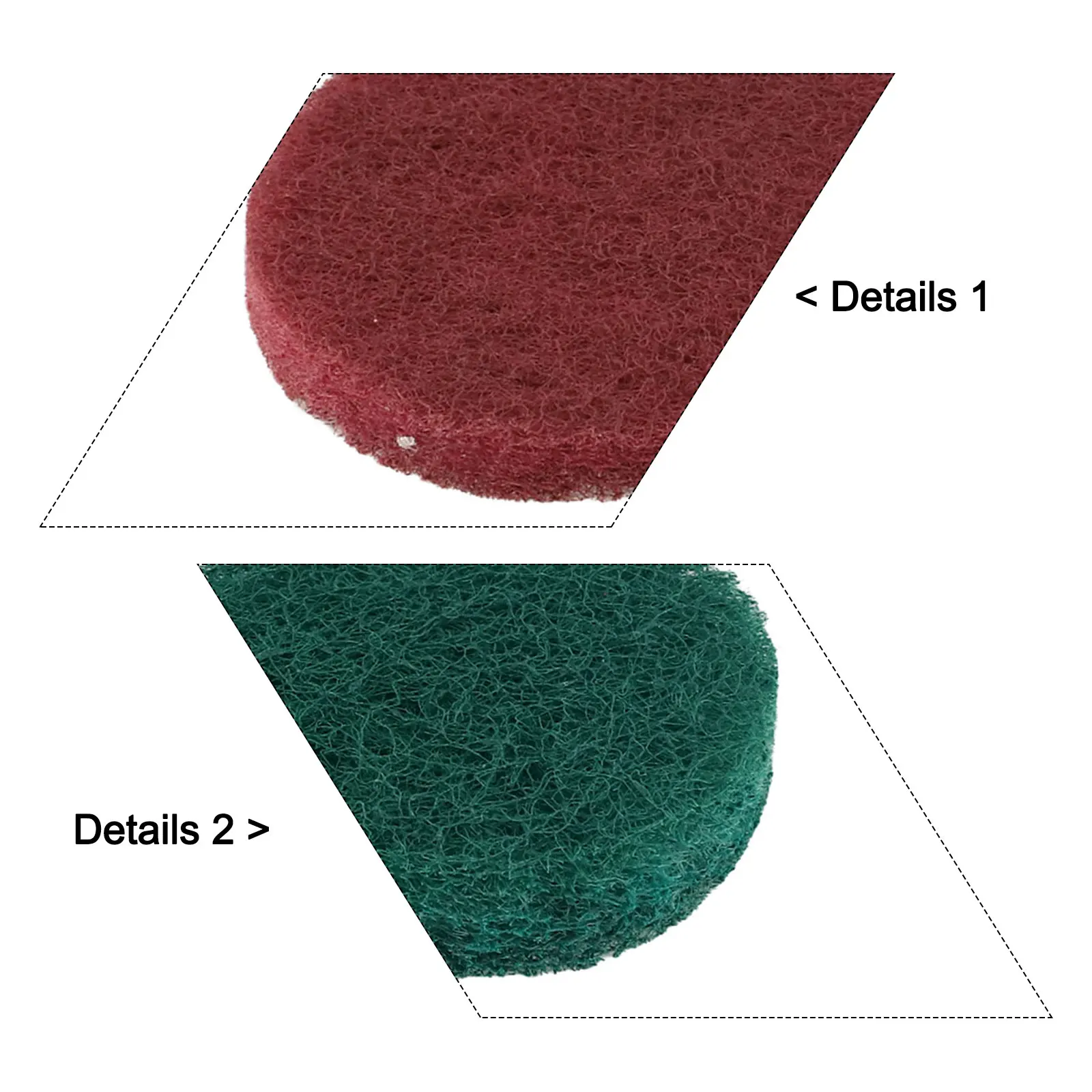 240-400 Grit Pads Heavy Duty Scouring Pads Abrasive Grains Nylon Fiber For Heavy Duty Cleaning For Cleaning Tools