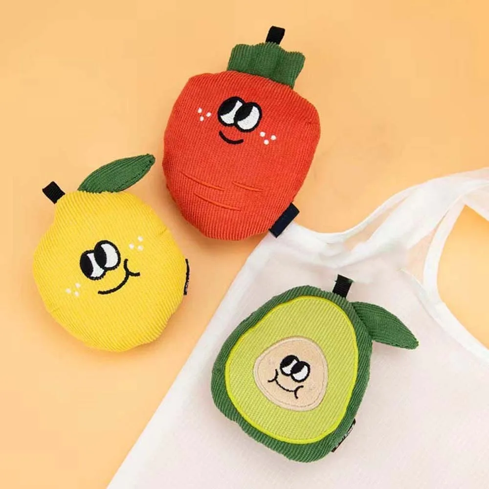 Cartoon Pendant with Shopping Bag Multi-functional Large Capacity Eco-friendly Folding Pouch Cute Polyester