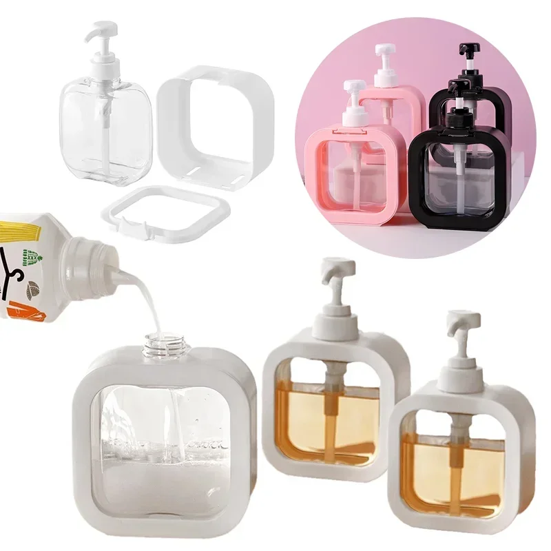 

10pcs 300ml/500ml Empty Refillable Pump Bottles with Removable Shell Plastic Lotion Soap Dispenser Liquid Leakproof Containers