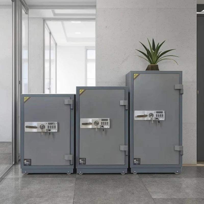 صندوق إيداع آمن من الفولاذ المقاوم للحريق عالي الأمان مع مفتاح وقفل رقمي إلكتروني للتخزين الصغير #3