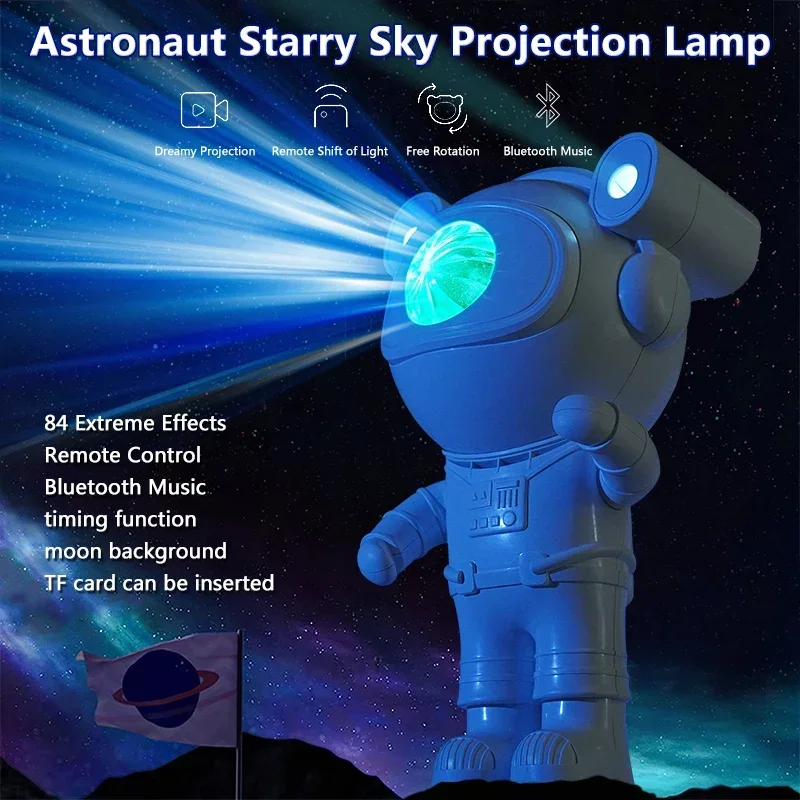 Galaxy Star Projector LED Night Light DIY Astronaut Nebula Porjectors Lamp For Bedroom Home Decorative Luminaires Children Gifts