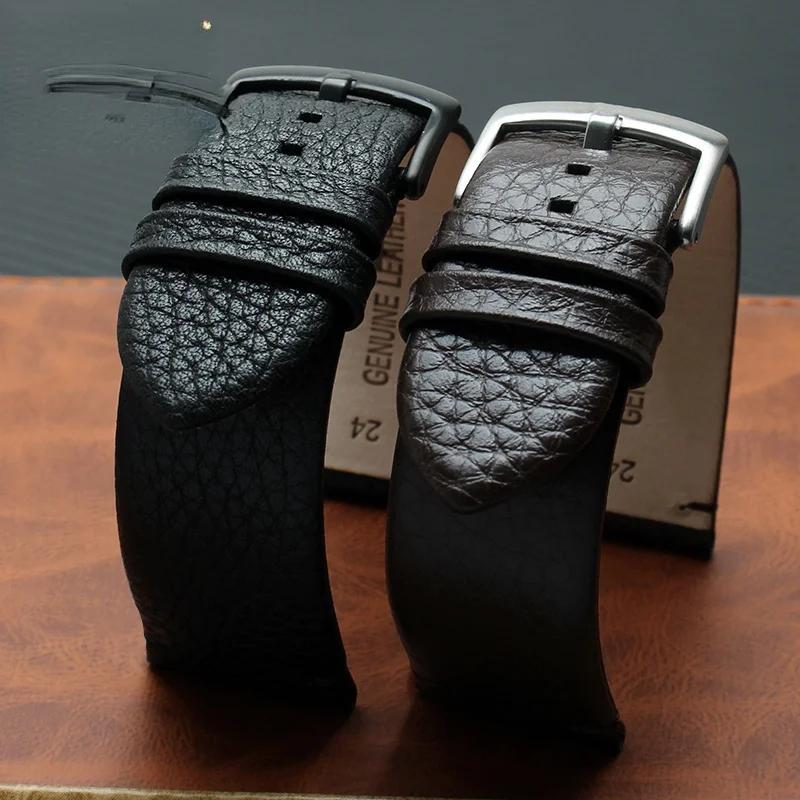 Genuine Leather Watch Band for Armani Ar2461 2462 2460 5989 5987 Soft and Comfortable Watch Strap Accessories 24mm Men Wristband