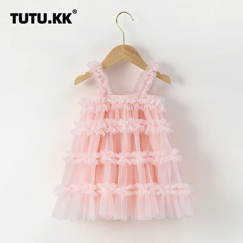 Girls Tutu Dress for Girls Baby Ball Gown Princess Party Vestido Casual Ruffled Bubble Photography Dresses Children Clothes L294