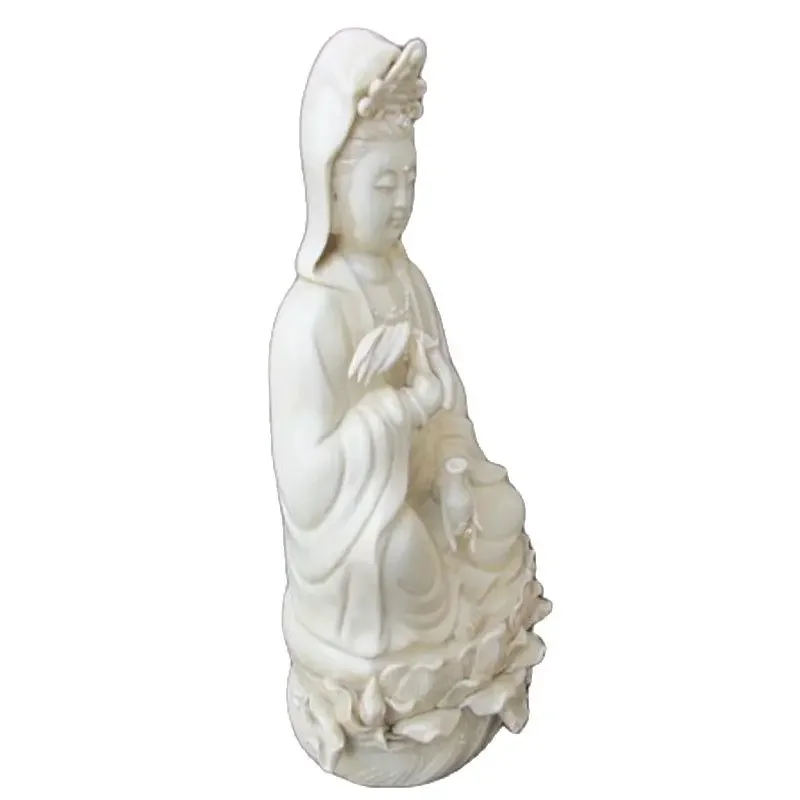 Chinese Dehua White Porcelain Statue Of Goddess Guanyin Bodhisattva