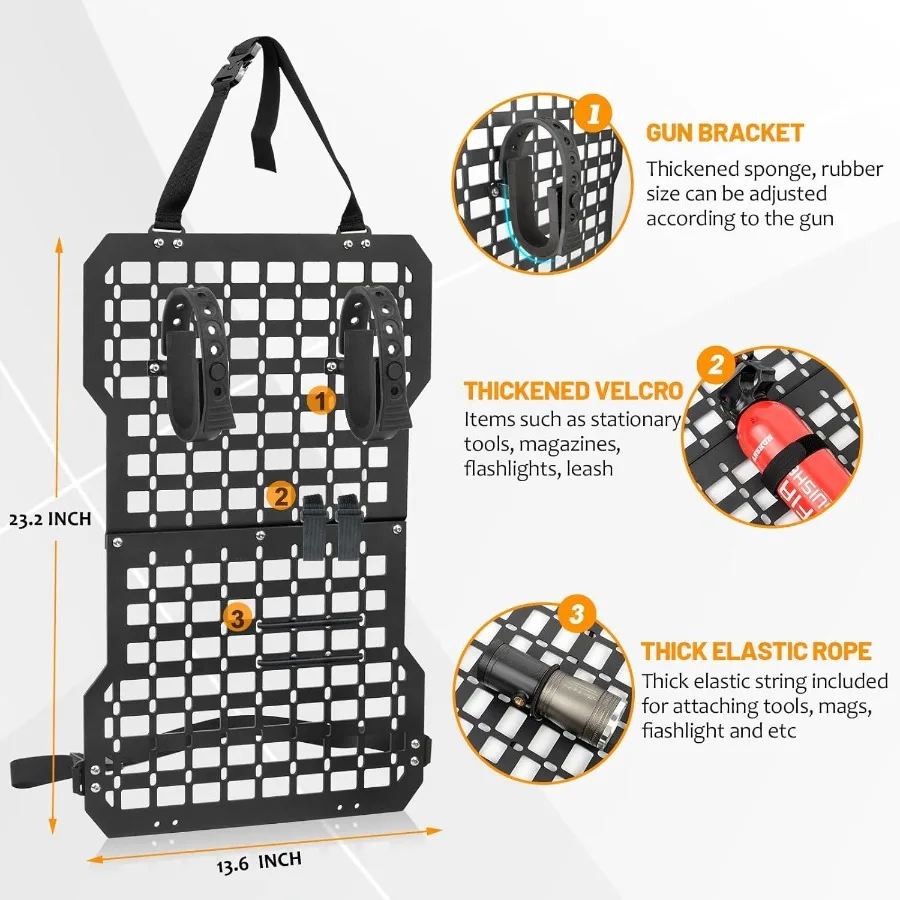 Universeller Molle-Panel-Organizer mit Sitzlehne und Pistolenhalter