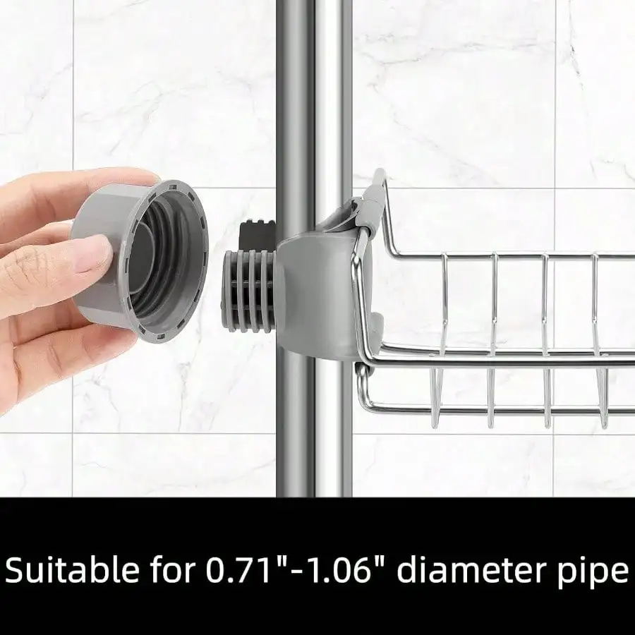 爪足付き浴槽キャディーシャワーロッドは含まれていません - ステンレス製のシャワーシェルフとソープキャディー