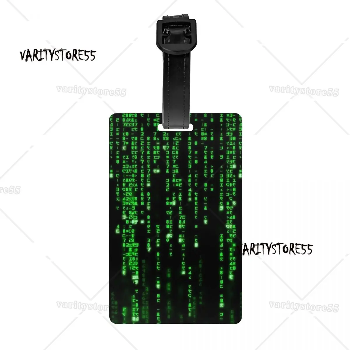 Custom Binary Code The Matrix Program Luggage Tag Privacy Protection Hacker Programmer Baggage Tags Travel Bag Labels Suitcase