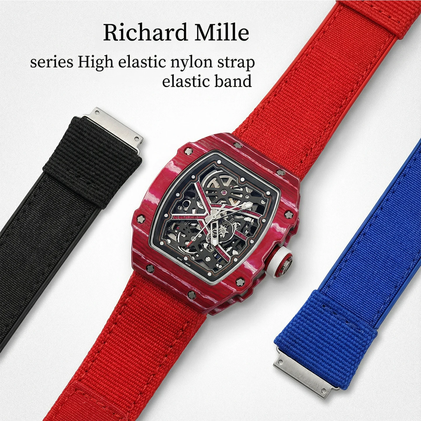 Customized Elastic Band For Richard Mille RM055 For RM030 RM67-02 RM35-02 Men's Series Elastic Band Loop Strap